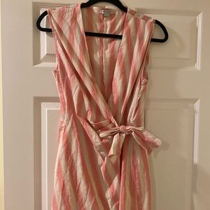 Pink and white candy-striped romper
